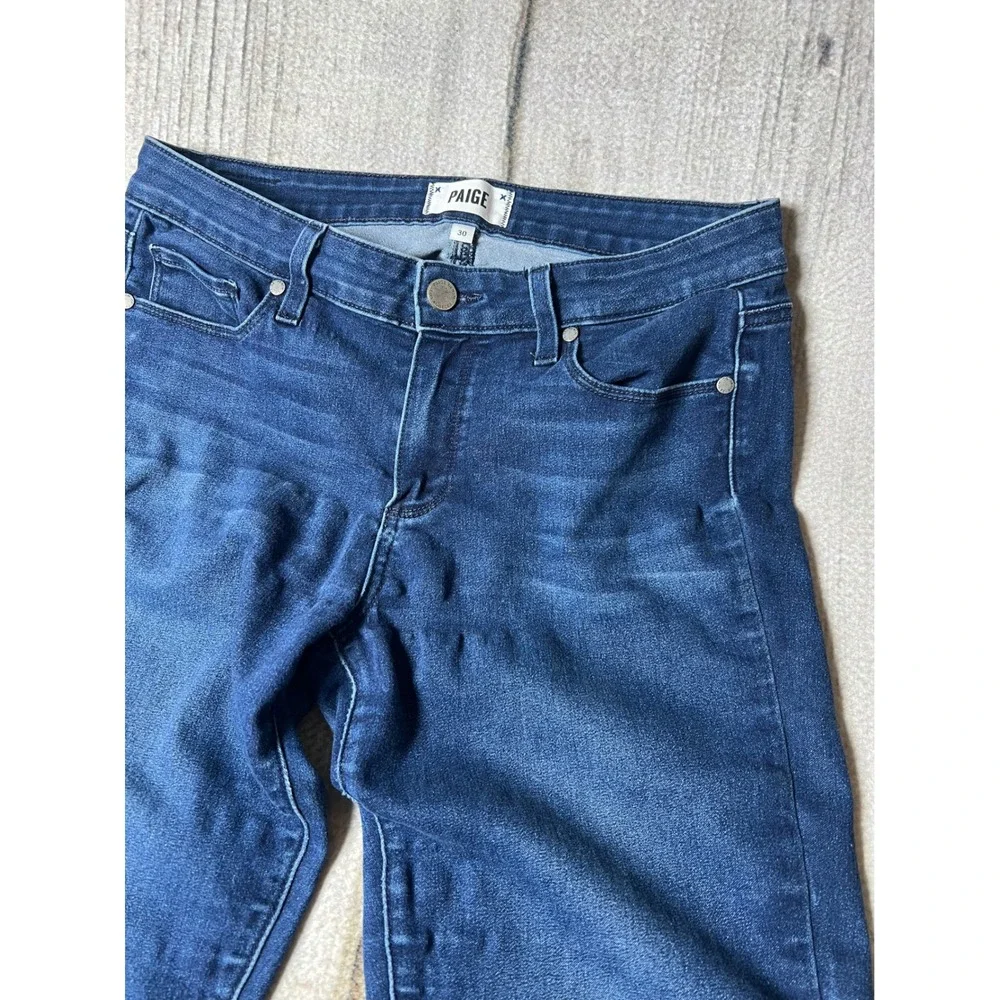 Paige Skinny Jeans Womens 30 Dark Blue Minimalist Classic Stretch Denim